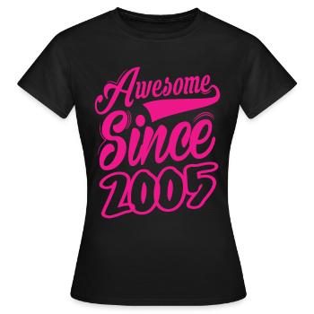 Génial depuis 2005 - T-shirt Femme - noir - Devant - AI Model Female 172 dark (172cm)