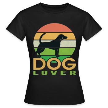 Amoureux des chiens - T-shirt Femme - noir - Devant - AI Model Female 172 dark (172cm)