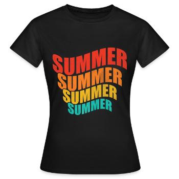 Été Été - T-shirt Femme - noir - Devant - AI Model Female 172 dark (172cm)