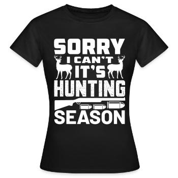 Jagen Jäger Hirsch Jagen Jagen Sprüche - Frauen T-Shirt - Schwarz - Vorne - AI Model Female 172 dark (172cm)