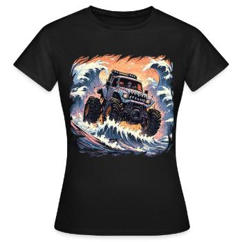 Monstertruck - Frauen T-Shirt - Schwarz - Vorne - AI Model Female 172 dark (172cm)