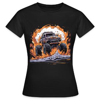 Monstertruck - Frauen T-Shirt - Schwarz - Vorne - AI Model Female 172 dark (172cm)