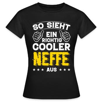 Neffe Neffe Geburtstag Neffe Sprüche Bester Neffe - Frauen T-Shirt - Schwarz - Vorne - AI Model Female 172 dark (172cm)