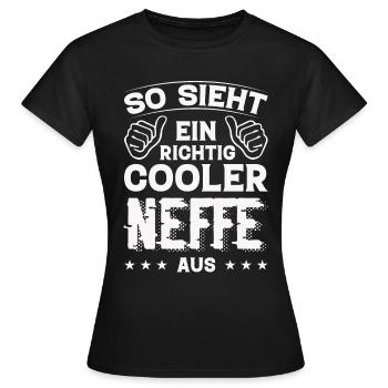Neffe Neffe Geburtstag Neffe Sprüche Bester Neffe - Frauen T-Shirt - Schwarz - Vorne - AI Model Female 172 dark (172cm)