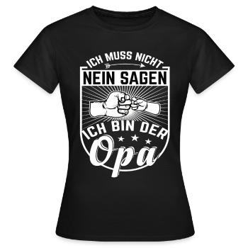 Werdender Opa Zukünftiger Opa Opa Verkündung - Frauen T-Shirt - Schwarz - Vorne - AI Model Female 172 dark (172cm)