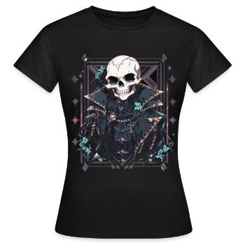 Crâne Crâne Crânes Crâne Squelette - T-shirt Femme - noir - Devant - AI Model Female 172 dark (172cm)