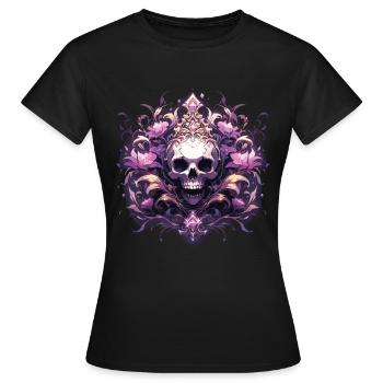 Crâne Crâne Crânes Crâne Squelette - T-shirt Femme - noir - Devant - AI Model Female 172 dark (172cm)