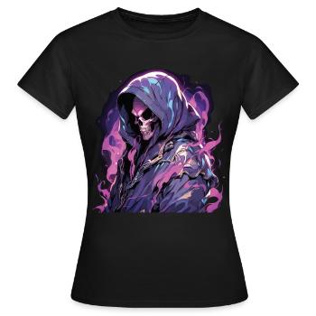 Crâne Crâne Crânes Crâne Squelette - T-shirt Femme - noir - Devant - AI Model Female 172 dark (172cm)