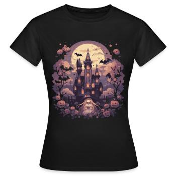 Sorcière Helloween Sorcières Tenue Sorcières Sorcières - T-shirt Femme - noir - Devant - AI Model Female 172 dark (172cm)