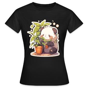 Panda Pandas Panda bébé Panda Ours Panda - T-shirt Femme - noir - Devant - AI Model Female 172 dark (172cm)