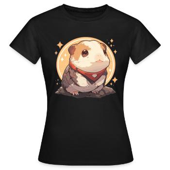 Hamster Nain Hamster Hamster Animal - T-shirt Femme - noir - Devant - AI Model Female 172 dark (172cm)