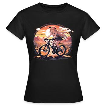 Gravel Bike Gravel Bikes Gravel Girls - Women's T-Shirt - black - Front - AI Model Female 172 dark (172cm)