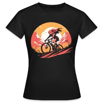 Gravel Bike Gravel Bikes Gravel Girls - Women's T-Shirt - black - Front - AI Model Female 172 dark (172cm)