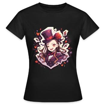 Vampire - T-shirt Femme - noir - Devant - AI Model Female 172 dark (172cm)