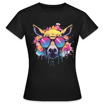 Pig Sunglasses Pig Pig Pig Pig Pig Pig - Women's T-Shirt - black - Front - AI Model Female 172 dark (172cm)