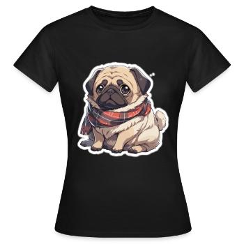 Pug Pug Dog Pug Gifts Pug Lovers - Women's T-Shirt - black - Front - AI Model Female 172 dark (172cm)