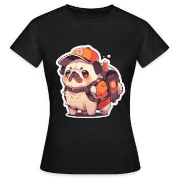 Pug Pug Dog Pug Gifts Pug Lovers - Women's T-Shirt - black - Front - AI Model Female 172 dark (172cm)