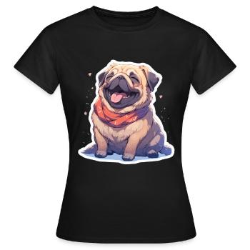 Pug Pug Dog Pug Gifts Pug Lovers - Women's T-Shirt - black - Front - AI Model Female 172 dark (172cm)