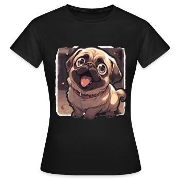 Pug Pug Dog Pug Gifts Pug Lovers - Women's T-Shirt - black - Front - AI Model Female 172 dark (172cm)