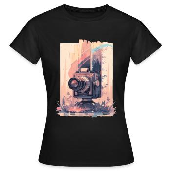 Camera Retro Camera Cameras Analog - Women's T-Shirt - black - Front - AI Model Female 172 dark (172cm)