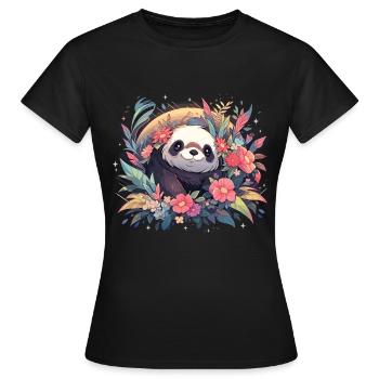 Panda Panda Ours Panda Bébé Pandas - T-shirt Femme - noir - Devant - AI Model Female 172 dark (172cm)