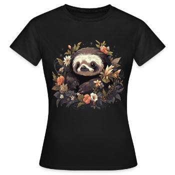Sloth, Sloth, Sloth, Funny Sloth, Sloth - Women's T-Shirt - black - Front - AI Model Female 172 dark (172cm)