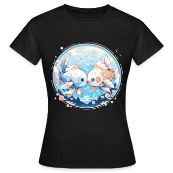 Poisson rouge - T-shirt Femme - noir - Devant - AI Model Female 172 dark (172cm)