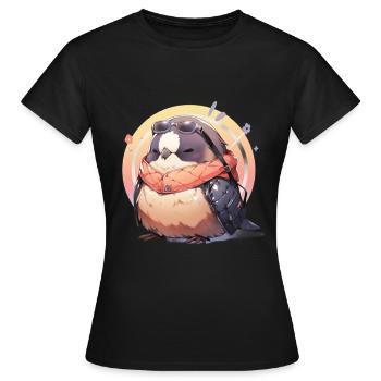 Vogel Vögel Lustige Tiere Waldbewohner Tier - Frauen T-Shirt - Schwarz - Vorne - AI Model Female 172 dark (172cm)