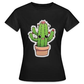 Cactus Baby Cactus Cactus Cactus Plant - T-shirt Femme - noir - Devant - AI Model Female 172 dark (172cm)
