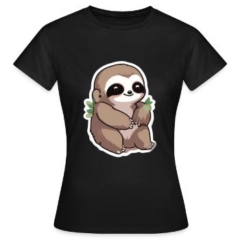 Paresseux Paresseux Paresseux Bébé Paresseux Drôle - T-shirt Femme - noir - Devant - AI Model Female 172 dark (172cm)