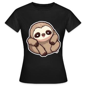 Paresseux Paresseux Paresseux Bébé Paresseux Drôle - T-shirt Femme - noir - Devant - AI Model Female 172 dark (172cm)