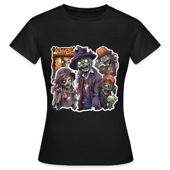 Zombie Zombie Halloween Zombie Kostüm Untote - Frauen T-Shirt - Schwarz - Vorne - AI Model Female 172 dark (172cm)