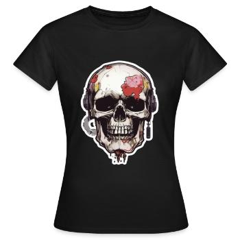 Crânes Crâne Crâne Crâne Os du crâne - T-shirt Femme - noir - Devant - AI Model Female 172 dark (172cm)