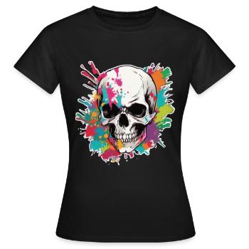 Crânes Crâne Crâne Crâne Os du crâne - T-shirt Femme - noir - Devant - AI Model Female 172 dark (172cm)