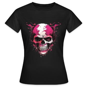 Crânes Crâne Crâne Crâne Os du crâne - T-shirt Femme - noir - Devant - AI Model Female 172 dark (172cm)