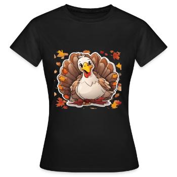 Thanksgiving - Frauen T-Shirt - Schwarz - Vorne - AI Model Female 172 dark (172cm)