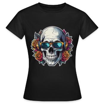 Crâne Lunettes de soleil Crânes Crânes Crânes Crânes Crânes - T-shirt Femme - noir - Devant - AI Model Female 172 dark (172cm)
