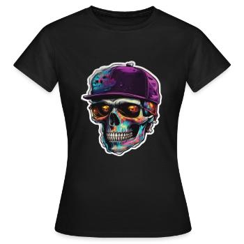 Crâne Lunettes de soleil Crânes Crânes Crânes Crânes Crânes - T-shirt Femme - noir - Devant - AI Model Female 172 dark (172cm)