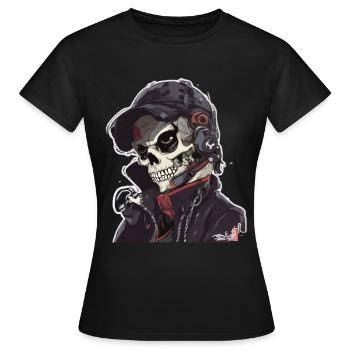 Crânes Crâne Crâne Crâne Os du crâne - T-shirt Femme - noir - Devant - AI Model Female 172 dark (172cm)