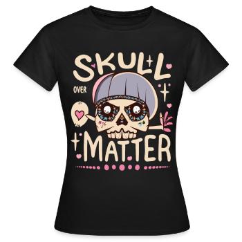 Crâne Crâne Crâne Crâne Dire - T-shirt Femme - noir - Devant - AI Model Female 172 dark (172cm)