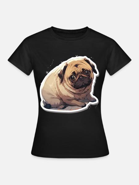 Carlin Carlin Chien Carlin Vivre Carlin Cadeaux - T-shirt Femme - noir