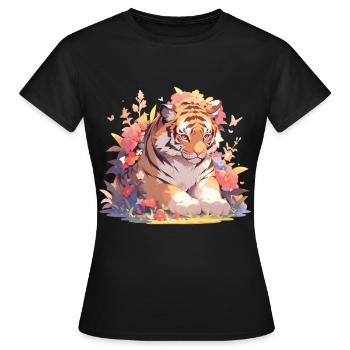 Tiger Baby Tiger Tiger Baby - Women's T-Shirt - black - Front - AI Model Female 172 dark (172cm)