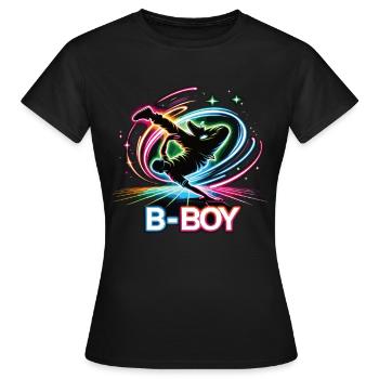 Breakdance Breakdancer Breakdance Kinder - Frauen T-Shirt - Schwarz - Vorne - AI Model Female 172 dark (172cm)