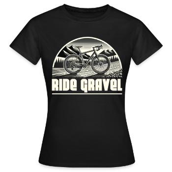 Ride Gravel - Women's T-Shirt - black - Front - AI Model Female 172 dark (172cm)