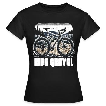 Ride Gravel - Women's T-Shirt - black - Front - AI Model Female 172 dark (172cm)