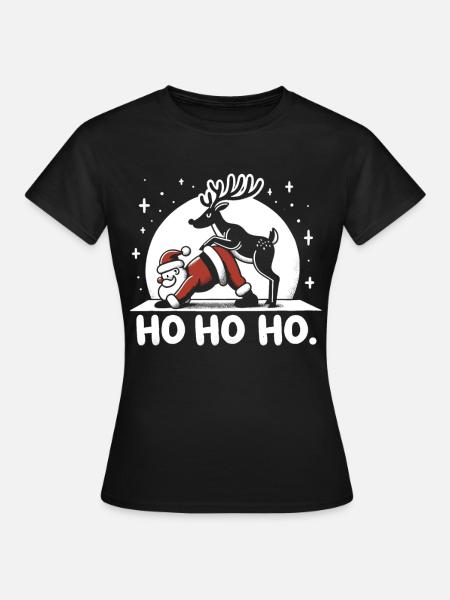 Ho Ho Ho - Frauen T-Shirt - Schwarz