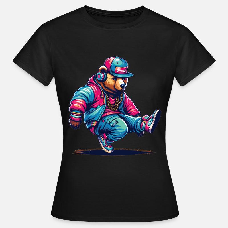 Bear, Bears, Bear Head, Bear, Brown Bear, Bears - Women's T-Shirt - black