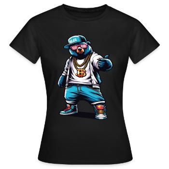 Bear, Bears, Bear Head, Bear, Brown Bear, Bears - Women's T-Shirt - black - Front - AI Model Female 172 dark (172cm)