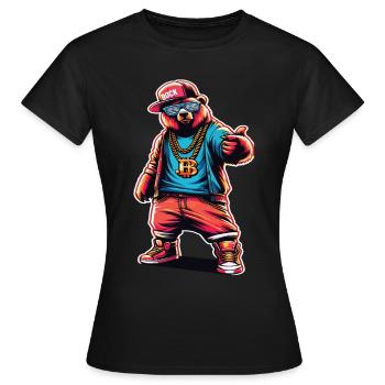Bear, Bears, Bear Head, Bear, Brown Bear, Bears - Women's T-Shirt - black - Front - AI Model Female 172 dark (172cm)