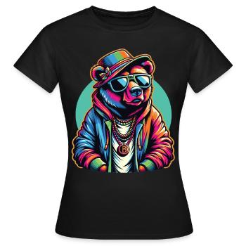 Bär Bären Bärenkopf Bär Braunbär Bären - Frauen T-Shirt - Schwarz - Vorne - AI Model Female 172 dark (172cm)